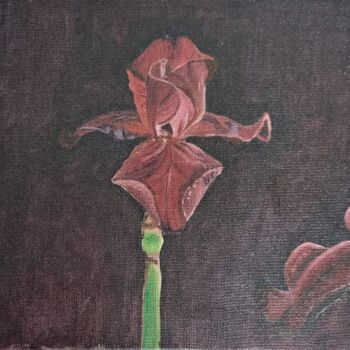 Pintura titulada "Iris des jardins" por Chloé R, Obra de arte original, Oleo Montado en Bastidor de camilla de madera