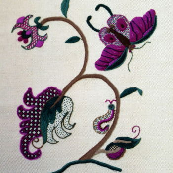 Textile Art titled "jacobean" by Chloe Savage, Original Artwork