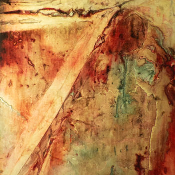 Peinture intitulée "à l'ombre du feu" par Chloé Alecki, Œuvre d'art originale, Encre