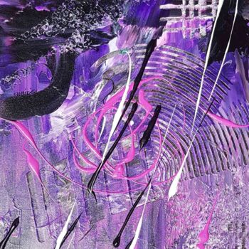 Peinture intitulée "Purple" par Chmidis, Œuvre d'art originale, Acrylique