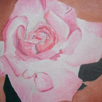 Painting titled "rose du jardin" by Choiseul, Original Artwork, Oil