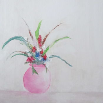 Картина под названием "fleurs" - Choiseul, Подлинное произведение искусства, Масло