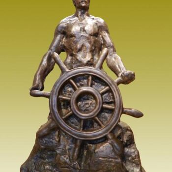 Скульптура под названием "The Helmsman, origi…" - Chong En Cao, Подлинное произведение искусства, Литьё