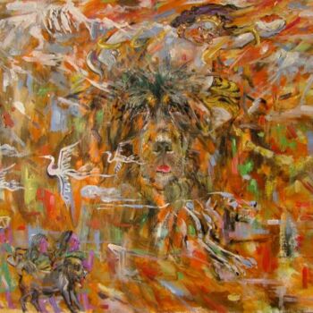 Painting titled "Legend of the Tibet…" by Chong En Cao, Original Artwork, Oil