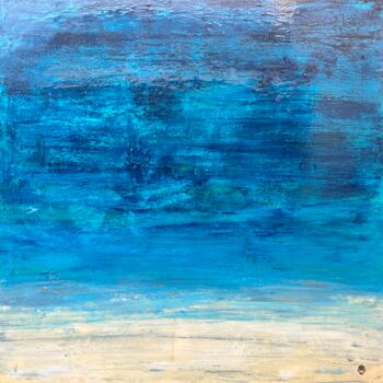 제목이 "Obsession bleue"인 미술작품 Irina Ivancov (Chouette Nia)로, 원작, 아크릴 나무 들것 프레임에 장착됨