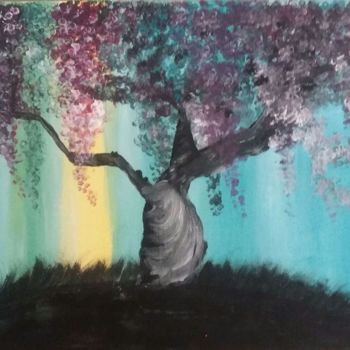 Peinture intitulée "Un soir d'été" par Babethm, Œuvre d'art originale, Acrylique