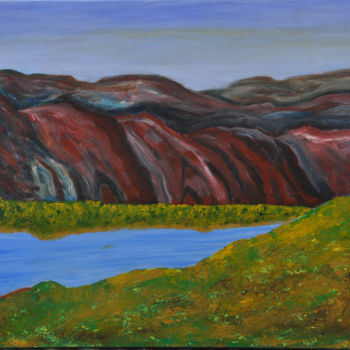 Painting titled "009 Landscape" by Chowdary V Arikatla, Original Artwork