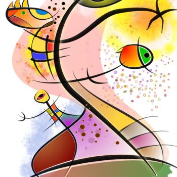 Digital Arts titled "Dancing" by Chris Van Moorsel, Original Artwork, Digital Painting