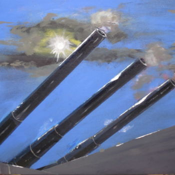 Malerei mit dem Titel "Naval Power  -  Old…" von Chris Cooper, Original-Kunstwerk, Acryl