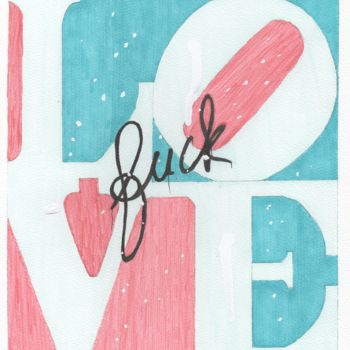 Dessin intitulée "F*ck Love" par Chris Donazzon, Œuvre d'art originale, Marqueur