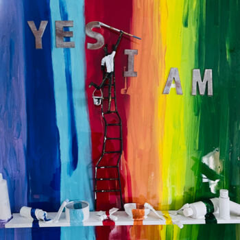 Painting titled "Yes I Am" by Chris Guerin, Original Artwork, Acrylic