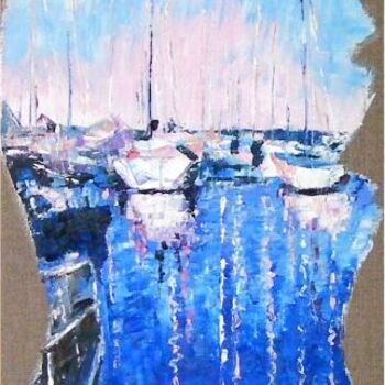 Painting titled "Port des Minimes à…" by Chris Laure, Original Artwork