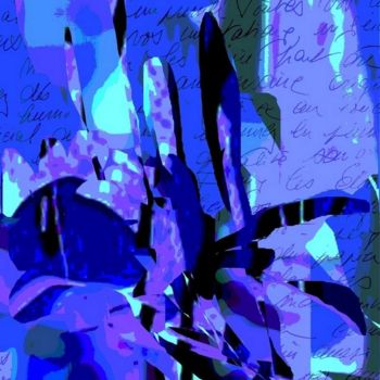 Arts numériques intitulée "bleu-25-5" par Chris Laure, Œuvre d'art originale, Peinture numérique