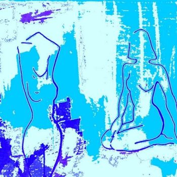 Цифровое искусство под названием "bleu-2" - Chris Laure, Подлинное произведение искусства