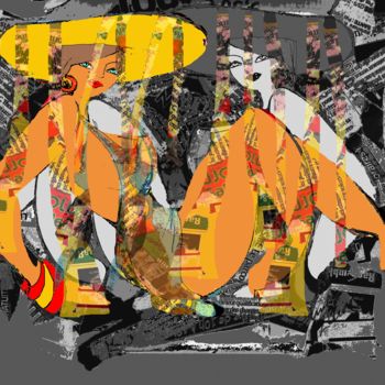 Digitale Kunst mit dem Titel "La danse des sept v…" von Chris Laure, Original-Kunstwerk, Andere
