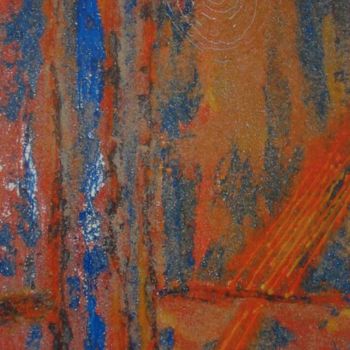 Pintura titulada "N°33-1 Alterpiece T…" por Chris Le Guen Drianne, Obra de arte original, Oleo Montado en Bastidor de camill…