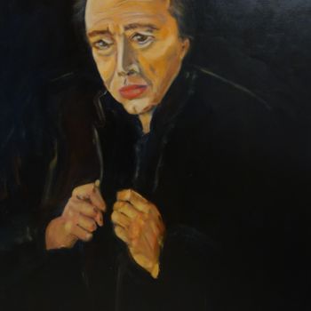 Painting titled "Philippe Djian" by Chris Le Guen Drianne, Original Artwork, Oil
