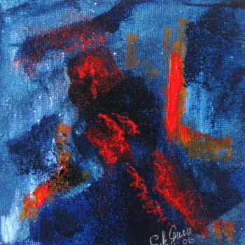 Картина под названием "N°33 bis Innerworld" - Chris Le Guen Drianne, Подлинное произведение искусства, Масло