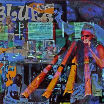 Digitale Kunst getiteld "Didgeri-Blues" door Chris Marshall, Origineel Kunstwerk