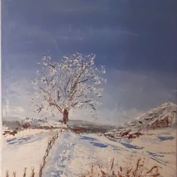 Malerei mit dem Titel "hivernal" von Chris D, Original-Kunstwerk, Öl