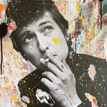 Collages getiteld "Dylan" door Chris Rose, Origineel Kunstwerk, Collages
