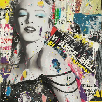 Collages titled "I didn't caught you…" by Chris Rose, Original Artwork, Collages Mounted on Wood Stretcher frame