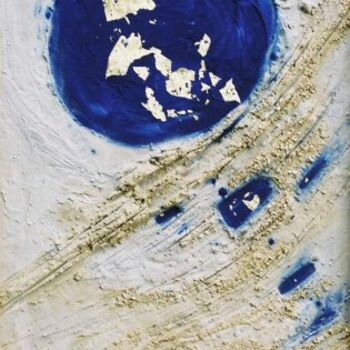 Pintura intitulada "Deep Blue Sun" por Chris Talbot, Obras de arte originais