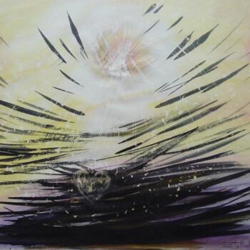 Schilderij getiteld "Big-Bang 5" door Chris Talbot, Origineel Kunstwerk