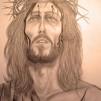Dessin intitulée "Jésus de Nazareth" par Vannucci Chris - Artiste Dessinateur, Œuvre d'art originale