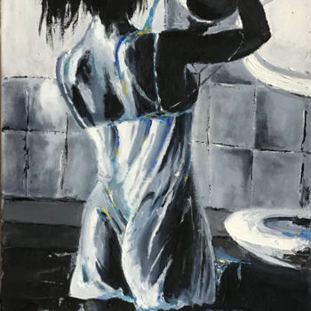 Pittura intitolato "La toilette" da Christophe Trogno, Opera d'arte originale, Olio