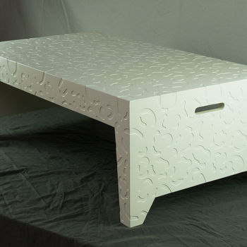 Diseño titulada "Table basse" por Christophe Cornard, Obra de arte original, Mueble