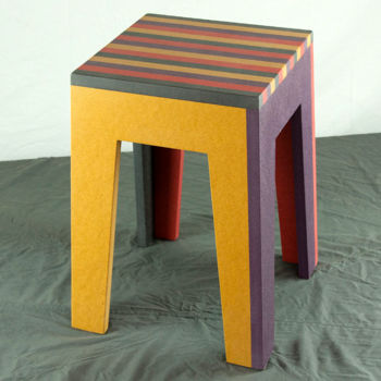 「Tabouret en medium…」というタイトルのデザイン Christophe Cornardによって, オリジナルのアートワーク, 家具