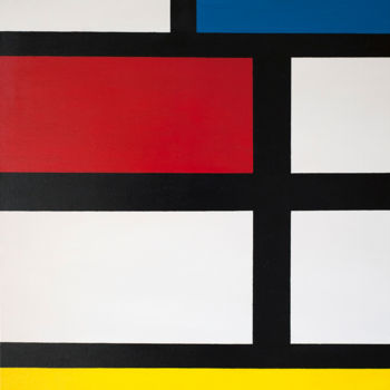 Peinture intitulée "Mon Mondrian" par Chris De La Roch, Œuvre d'art originale, Acrylique