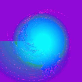 Digital Arts titled "purple with aqua gl…" by Chris Lee, Original Artwork
