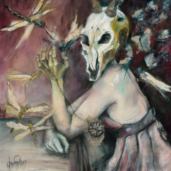 Pittura intitolato "A l'heure de pandore" da Chrislen, Opera d'arte originale, Acrilico