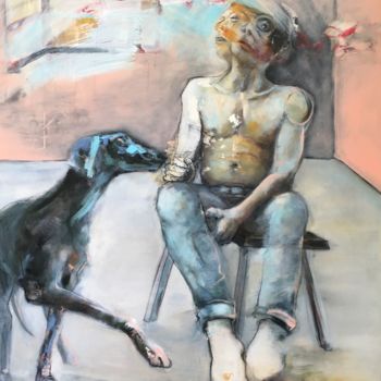 Pintura titulada "Le pelleteur de nua…" por Chrislen, Obra de arte original, Acrílico