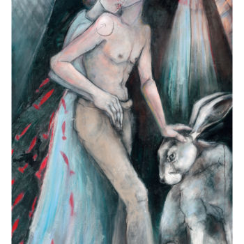 Malerei mit dem Titel "Le gardien" von Chrislen, Original-Kunstwerk, Acryl