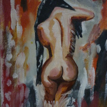 Malerei mit dem Titel "sortie du bain" von Christian Girelli, Original-Kunstwerk, Acryl
