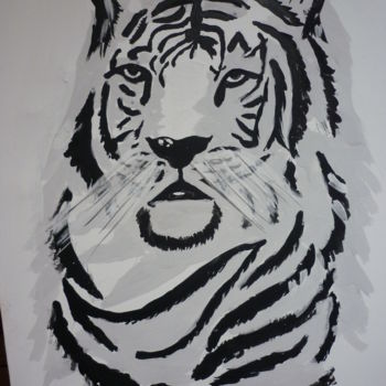 Painting titled "tigre bengal" by Christian Girelli, Original Artwork, Acrylic