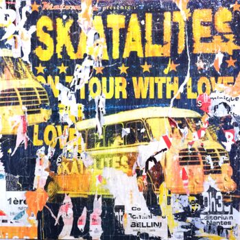 Collages titled "skatalites" by Chriso, Original Artwork, Collages Mounted on Wood Stretcher frame
