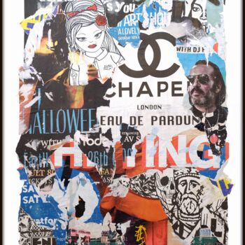 Collages intitulée "Chapel london" par Chriso, Œuvre d'art originale, Collages