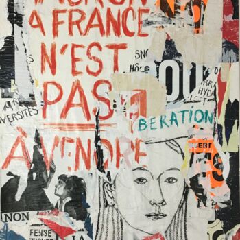 "La France n'est pas…" başlıklı Kolaj Chriso tarafından, Orijinal sanat, Kolaj