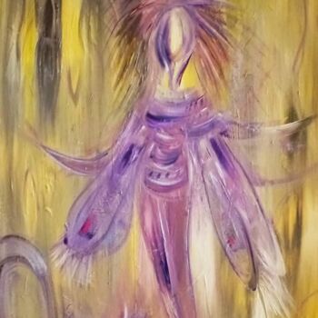 Pintura intitulada "Chaman" por Chris Oven, Obras de arte originais, Acrílico