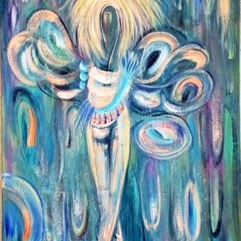 Painting titled "Zélie" by Chris Oven, Original Artwork, Acrylic