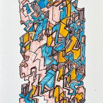 Dessin intitulée "F50" par Chris.Sopena, Œuvre d'art originale, Stylo gel