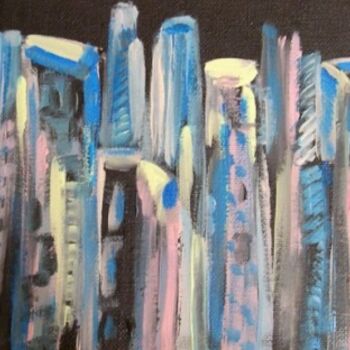 Painting titled "Town" by Chris.Sopena, Original Artwork