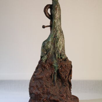 Sculpture titled "Skulptur 1080" by Christa Riemann, Original Artwork, Wood