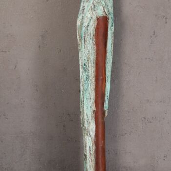 Sculpture titled "Skulptur 822 (Angel)" by Christa Riemann, Original Artwork, Wood
