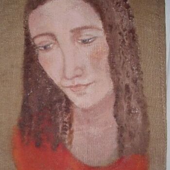 Painting titled "madonna" by Christa Daulon-Dubourdieu, Original Artwork