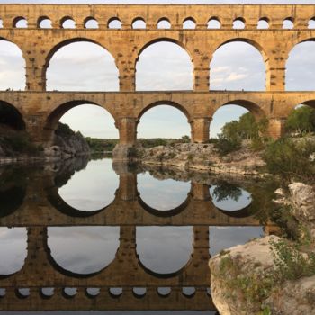 Фотография под названием "Le pont du Gard" - Christine Stalder, Подлинное произведение искусства